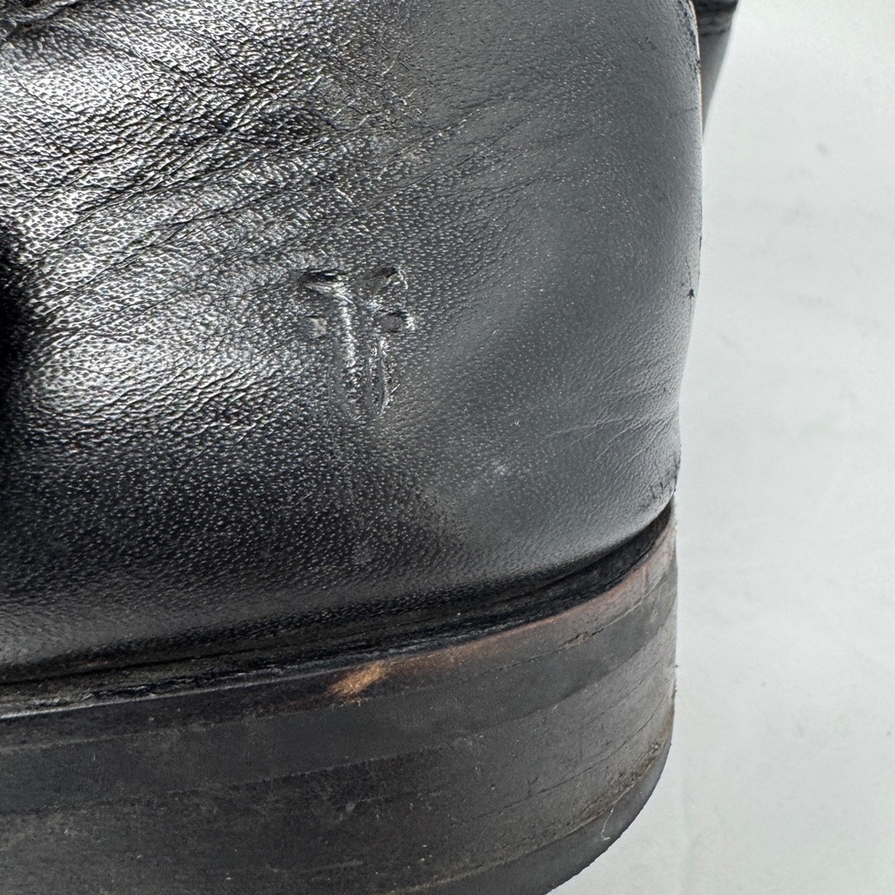 Frye Veronica Flex Leather Moto Combat Ankle Bootie Black Size 8 - Picture 8 of 12